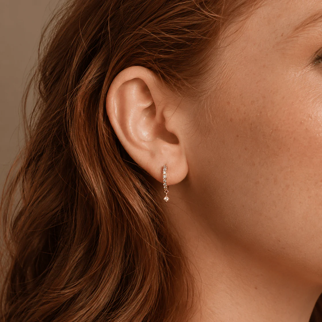 Pearl Drop Blue Hoops - Image 2