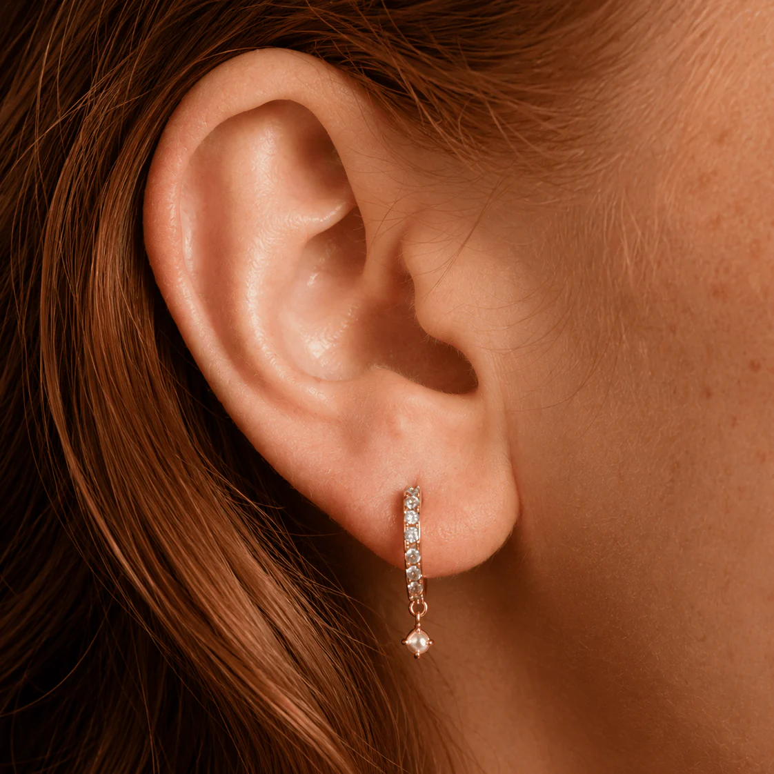 Pearl Drop Blue Hoops - Image 4