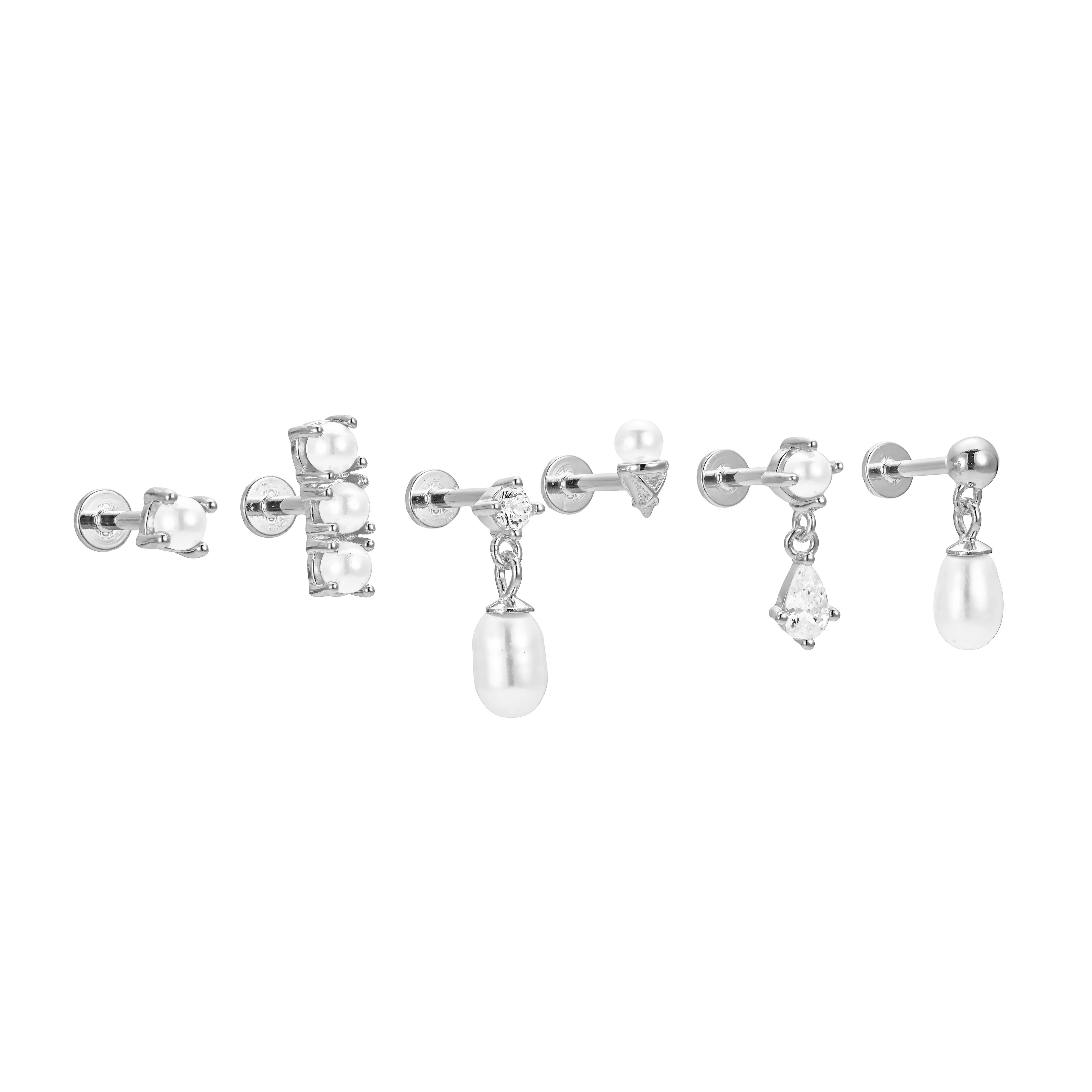 Pearl Flat Back Single Studs - Image 3