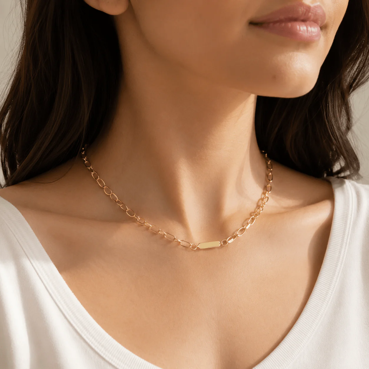 Personalized Paperclip Chain Necklace - Image 2