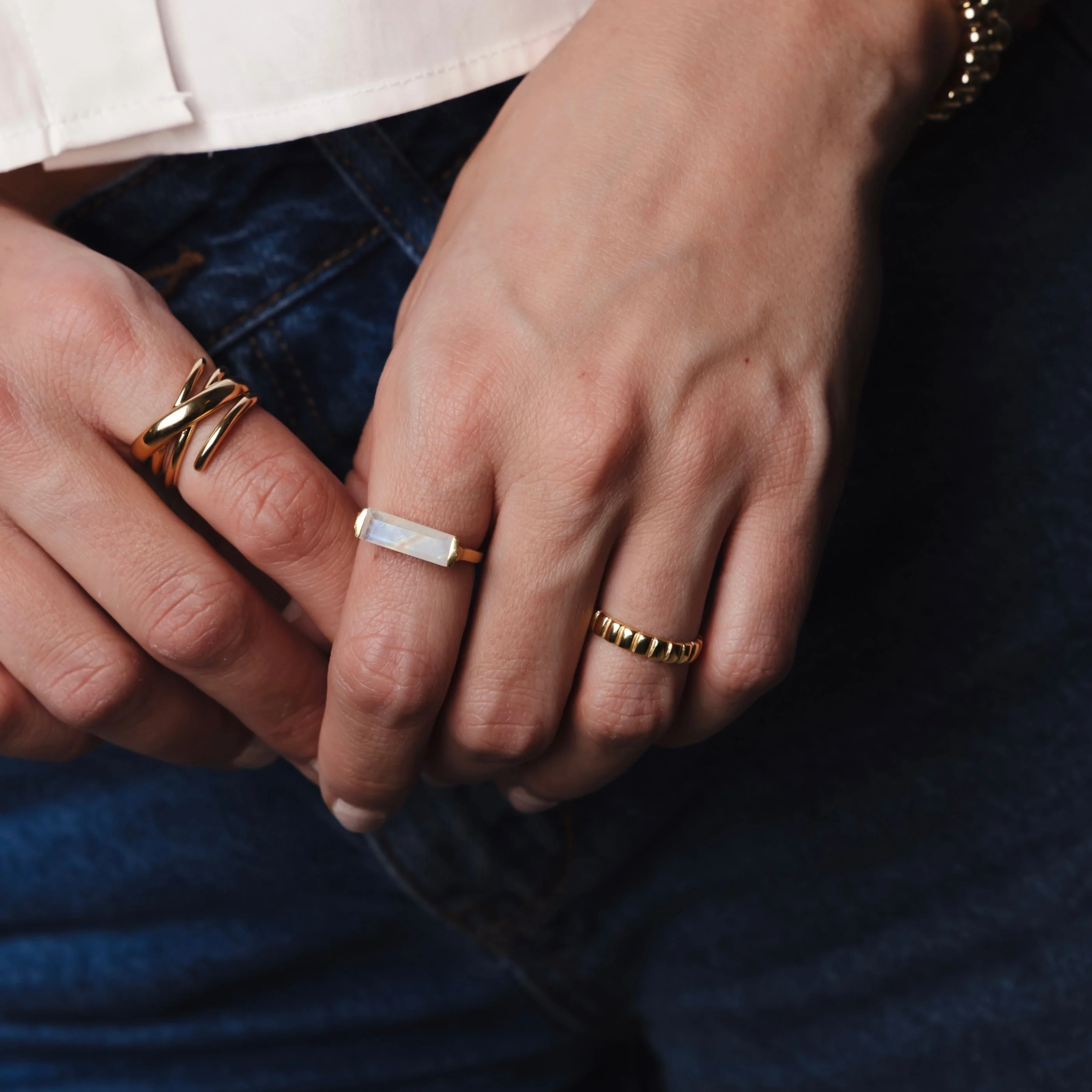 Ribbed Band Ring - Image 5