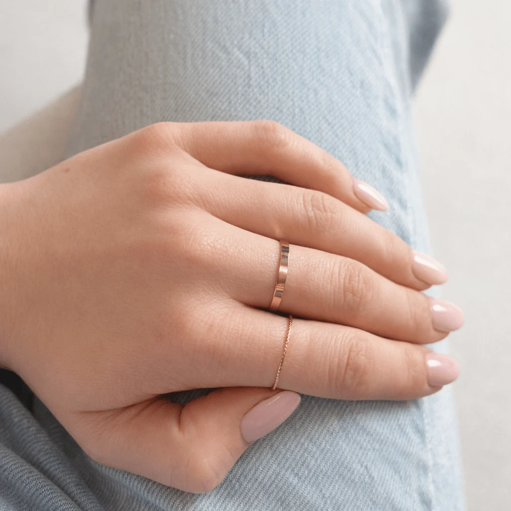 Sparkle Stacking Ring Gold Filled - Image 3