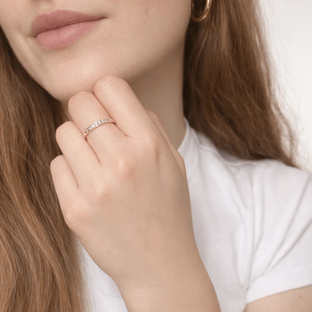 Classic Sparkle Band Ring - Image 2