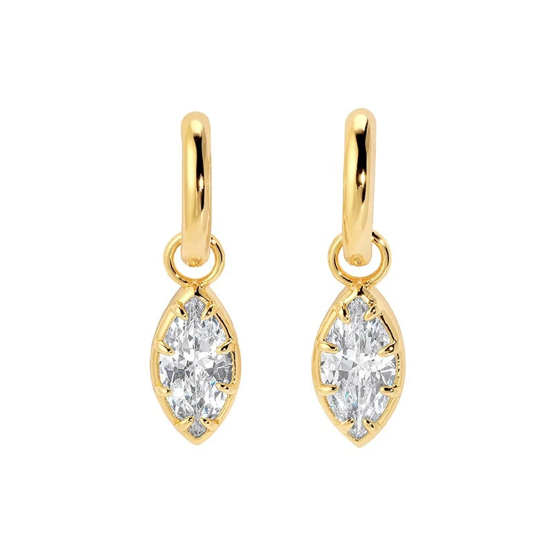 Sparkly Marquise Single Hoop Charm - Image 3