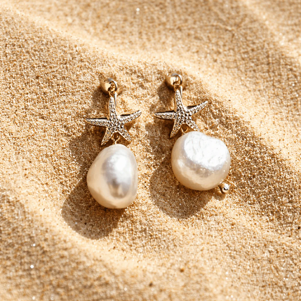Starfish Pearl Studs - Image 3