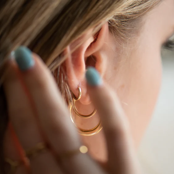 14K Gold Tabitha Cartilage Clicker Huggie - Image 4