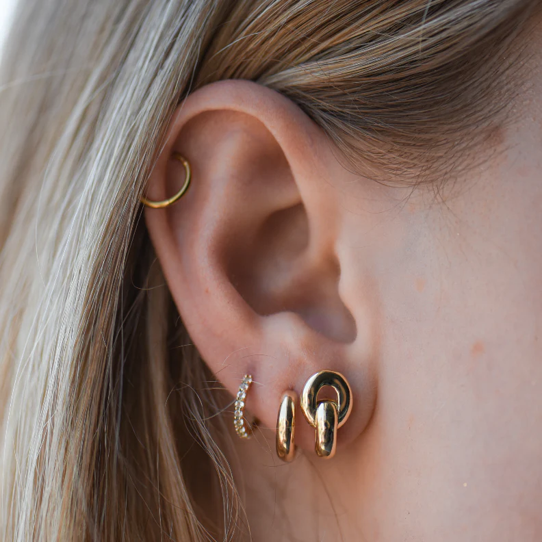 14K Gold Tabitha Cartilage Clicker Huggie - Image 5