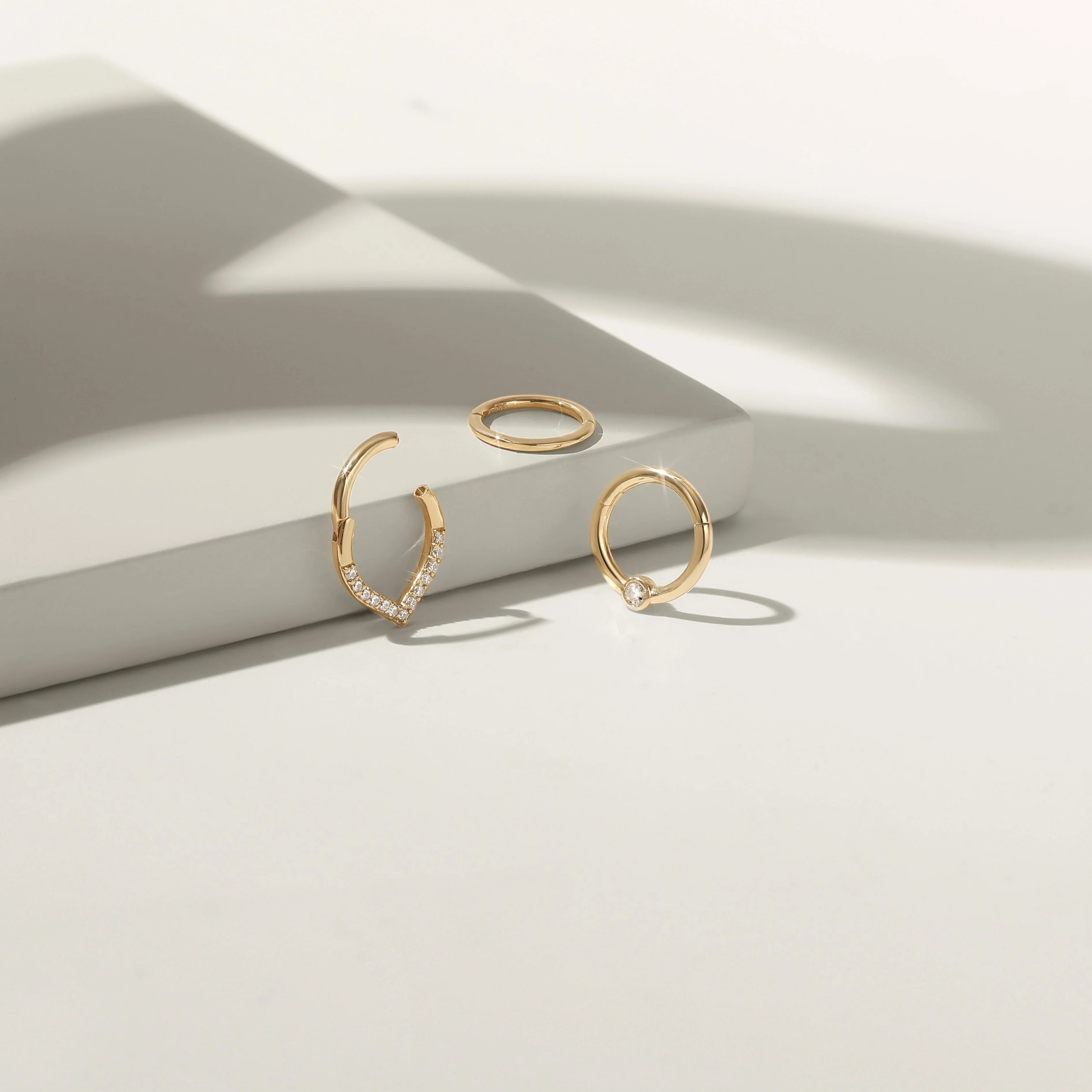 14K Gold Tabitha Cartilage Clicker Huggie - Image 6