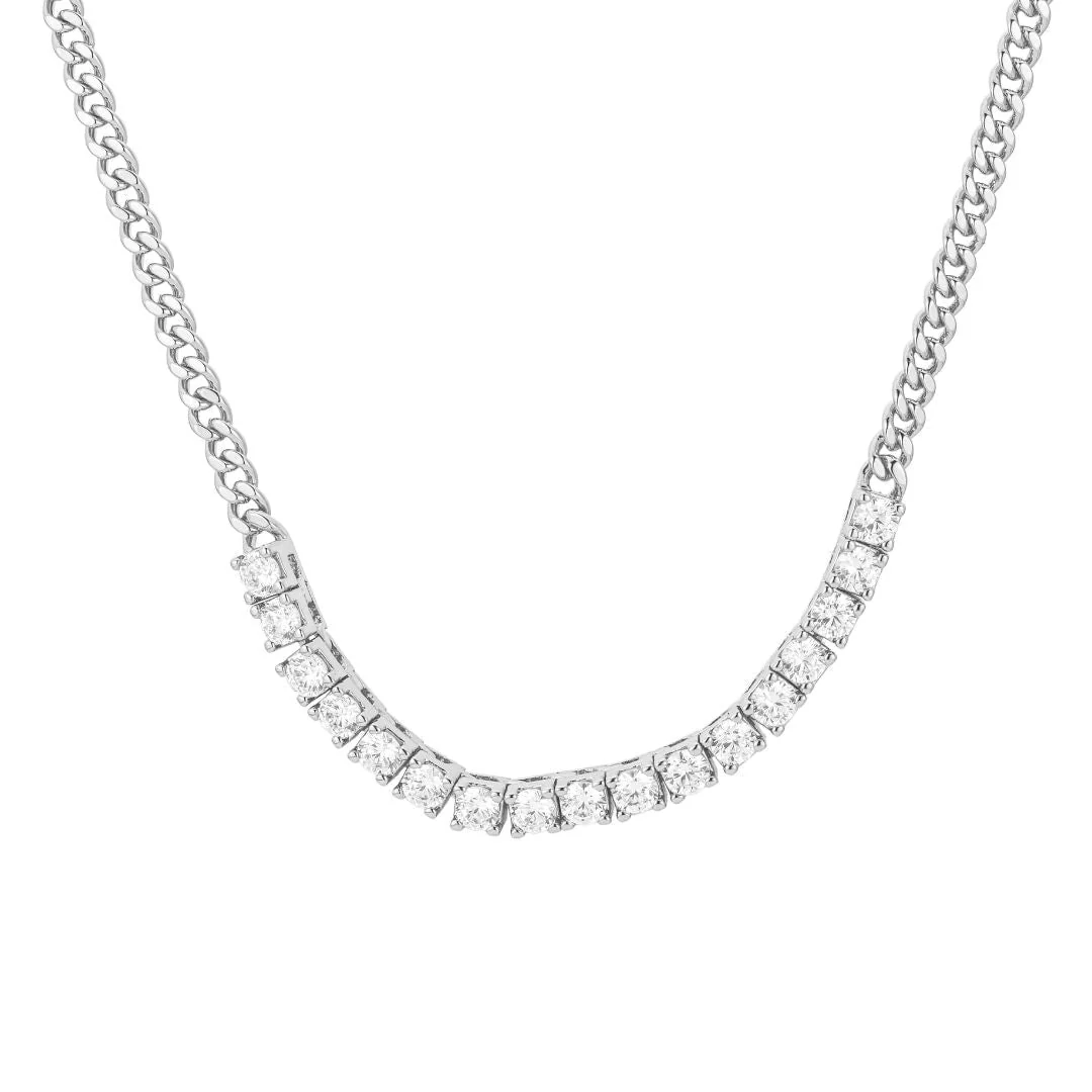 Tennis Bold Curb Necklace - Image 4