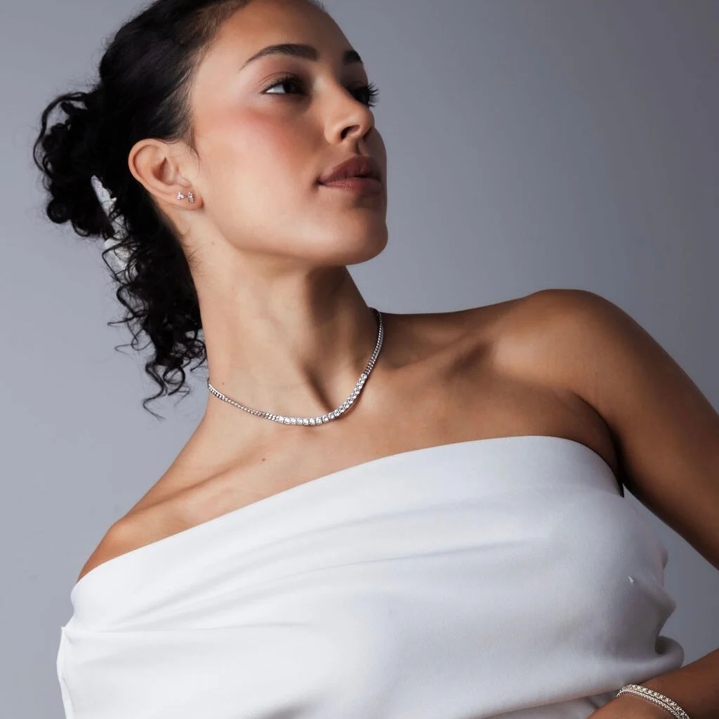 Tennis Bold Curb Necklace - Image 5