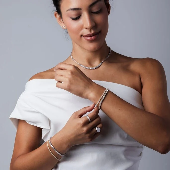 Tennis Bold Curb Necklace - Image 6