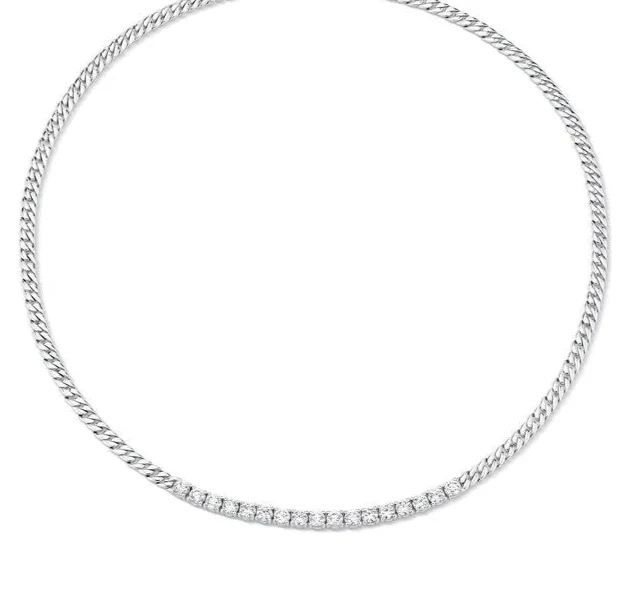 Tennis Bold Curb Necklace - Image 8