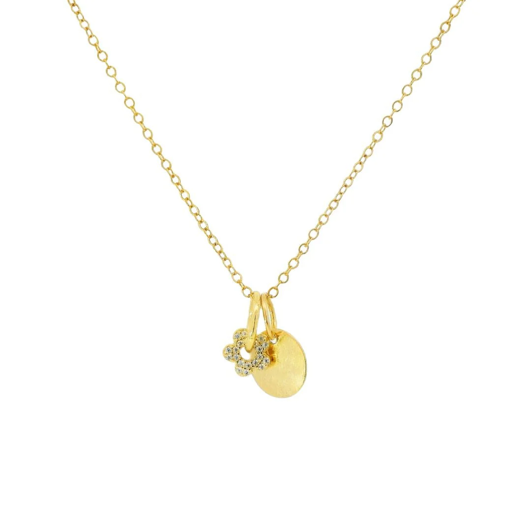 Pavé Flower Necklace - Image 3