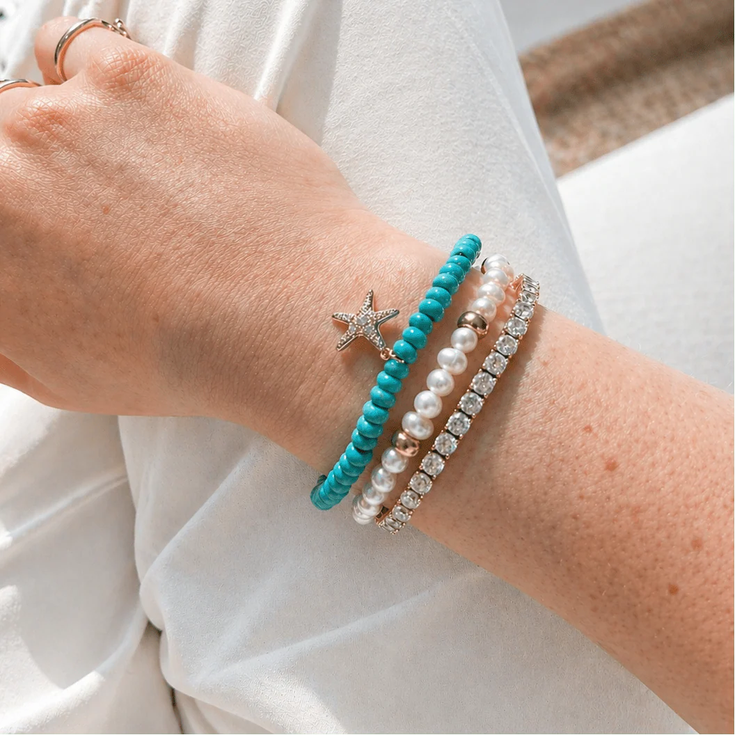 Coastal Turquoise Starfish Bracelet - Image 4