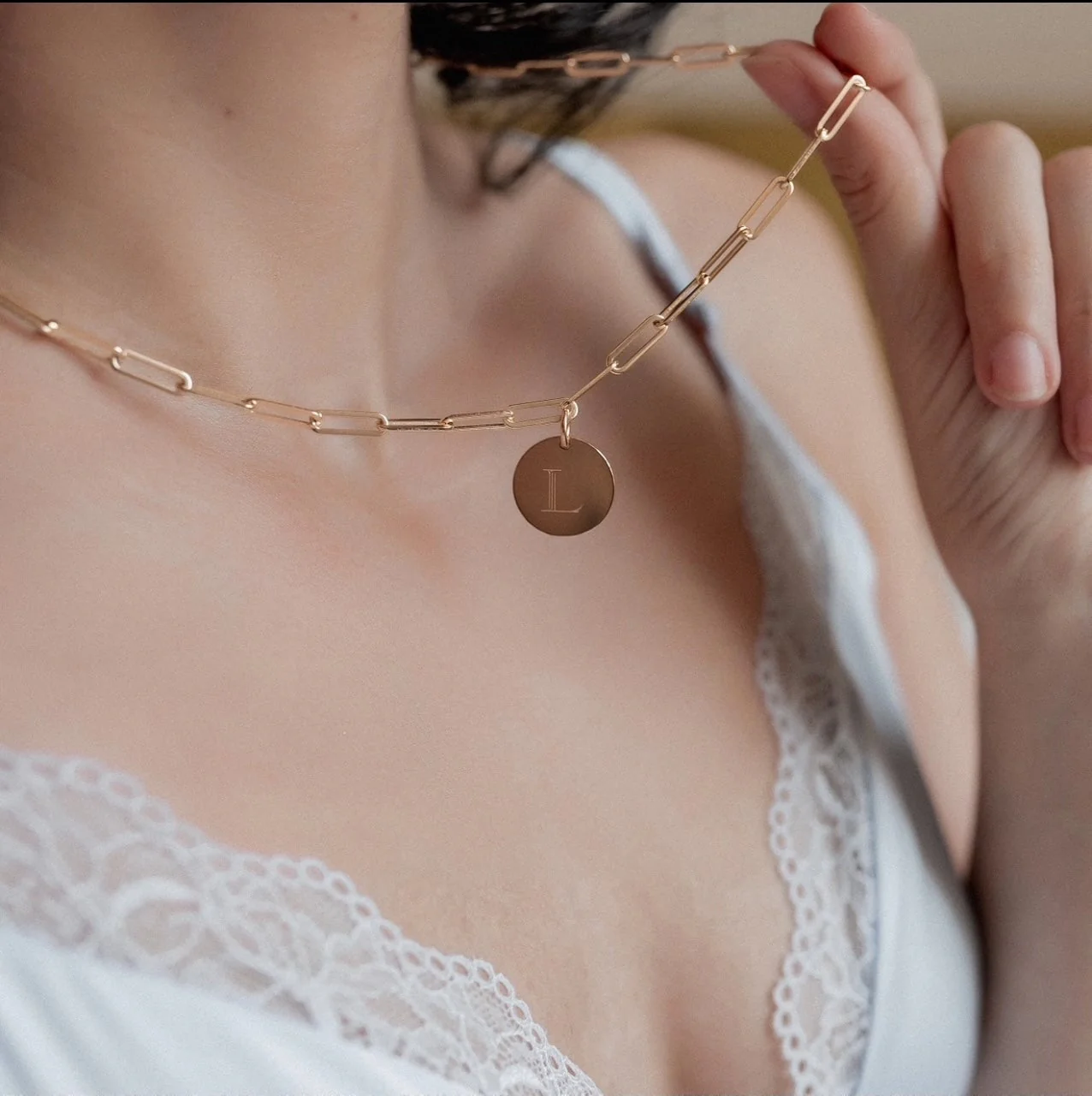 Whitney Large Paperclip Necklace - Image 3