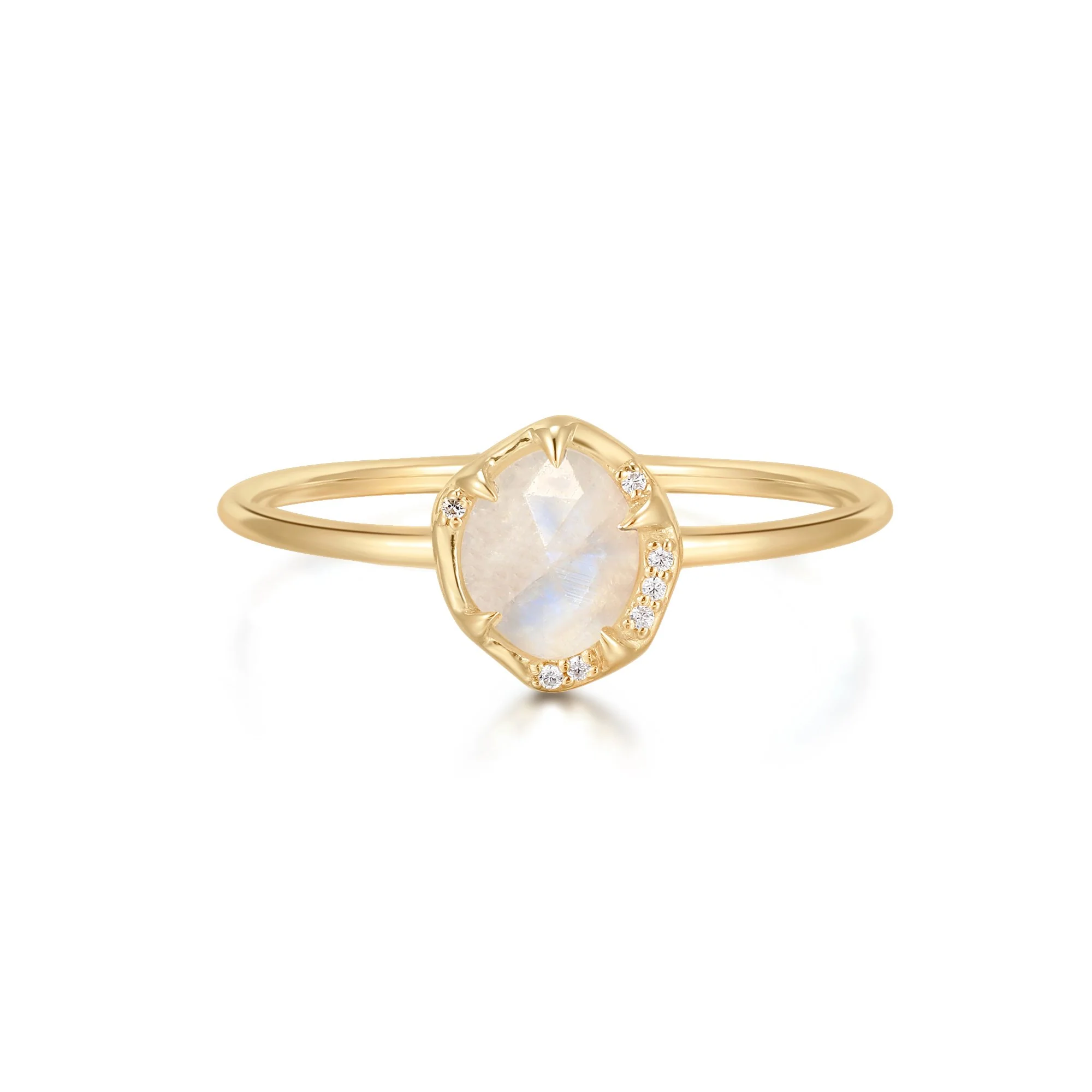 10K Gold Yasi Moonstone Ring