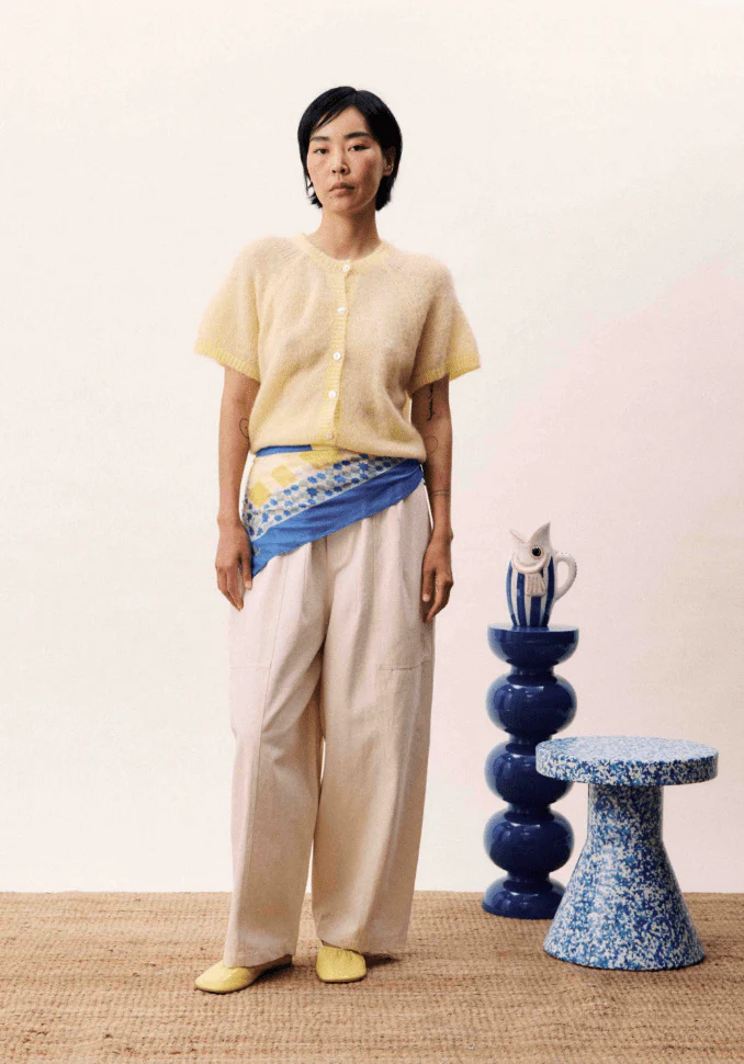 Kawasan butter cardigan in yellow - Image 2